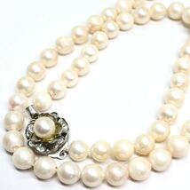 《アコヤ本真珠ネックレス》M 29.6g 約44cm 約6.5-7.0mm珠 pearl パール necklace ジュエリー jewelry DA0/DA0_画像1