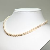 《アコヤ本真珠ネックレス》M 21.0g 約41.5cm 約5.5-6.0mm珠 pearl パール necklace ジュエリー jewelry CD2/CD2_画像3