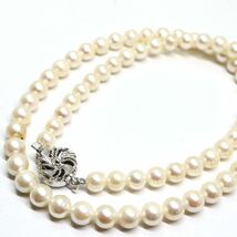《アコヤ本真珠ネックレス》M 21.0g 約41.5cm 約5.5-6.0mm珠 pearl パール necklace ジュエリー jewelry CD2/CD2_画像1