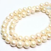 《アコヤ本真珠ネックレス》M 38.0g 約41.5cm 約7.5-8.0mm珠 pearl パール necklace ジュエリー jewelry DD3/DH0_画像4