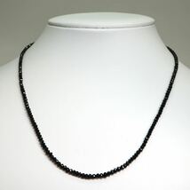 20.25ct!!《K18WG 天然ブラックダイヤモンドネックレス》M 約4.9g 約44.5cm black diamond necklace ジュエリー jewelry DH6/EA5_画像2