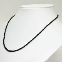 20.25ct!!《K18WG 天然ブラックダイヤモンドネックレス》M 約4.9g 約44.5cm black diamond necklace ジュエリー jewelry DH6/EA5_画像3