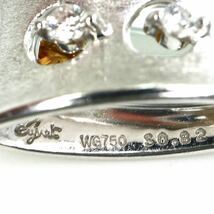 Jeunet(ジュネ）《K18WG 天然ダイヤモンド/天然サファイアペンダントトップ》M 約6.5g 0.82ct 0.12ct diamond ジュエリー jewelry EF3/EG3_画像7