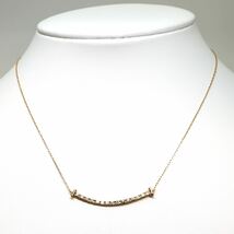 《K18(750)天然ダイヤモンドネックレス》M 1.8g 約39.5cm 0.30ct necklace ジュエリー jewelry EB2/EB4_画像3