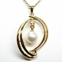 MIKIMOTO(ミキモト)テリ良し!!《K18アコヤ本真珠ネックレス》M 4.1g 約39.5cm necklace ジュエリー jewelry EC5/EC8_画像1