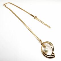 MIKIMOTO(ミキモト)テリ良し!!《K18アコヤ本真珠ネックレス》M 4.1g 約39.5cm necklace ジュエリー jewelry EC5/EC8_画像6