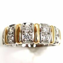 Ambrose(アンブローズ)《K18/Pt900 天然ダイヤモンドリング》M 約6.9g 約7号 0.31ct diamond ring jewelry 指輪 ジュエリー ED0/ED5_画像2