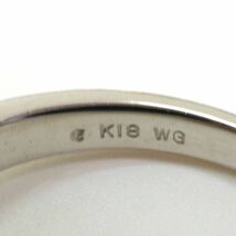 《K18WG 天然ダイヤモンド/アコヤ本真珠リング》M 約4.0g 約13号 パール pearl diamond ring jewelry 指輪 EC4/EC4_画像7
