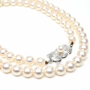 teli eminent!! box attaching!!MIKIMOTO( Mikimoto ){ Akoya book@ pearl necklace }M 21.1g approximately 43.5cm approximately 5.5-6.0mm.pearl necklace jewelry EB8/EC0