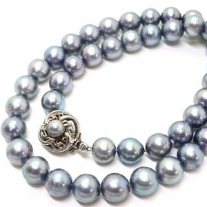 大珠!!《アコヤ本真珠ネックレス》J 46.7g 約42cm 約8.5-9.0mm珠 pearl パール necklace ジュエリー jewelry DC0/DH