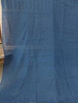 蚊帳に使われていた柔らかな手触りの青系薄手藍木綿古布・5幅繋ぎ・184×164㌢・重330g・リメイク素材_画像5
