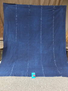  color fading rental re. blue series middle thickness Indigo tree cotton old cloth *5 width ..*193×165.* -ply 570g* small scratch * remake material 