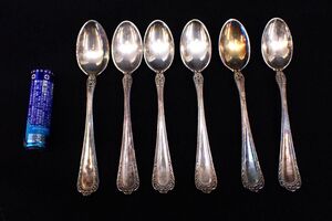 * cutlery 13 GORHAM ELEOTRO PLATE spoon 6ps.@ antique silver /* total 77g/ consumption tax 0 jpy 