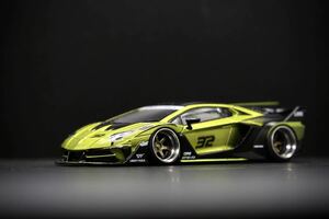 TSM model / MINI GT[KaiZ] / 1/64 LibertyWalk Silhouette WORKS Lamborghini Aventdor GT EVO改 深リム ローダウン 改造 カスタム品