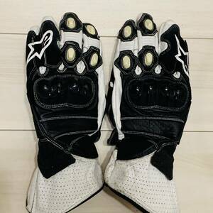 【正規品/本革】alpinestars アルパインスターズ レーシンググローブ GP-TECH Lサイズ 左右 バイク 手袋 オートバイ CE認証有りブラック系