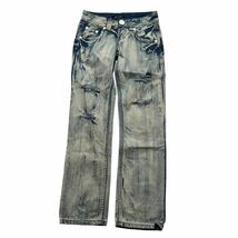 Japanese Label Y2K denim pants 14th addiction share spirit ifsixwasnine kmrii lgb goa gunda obelisk 00s grunge TORNADO MART _画像1