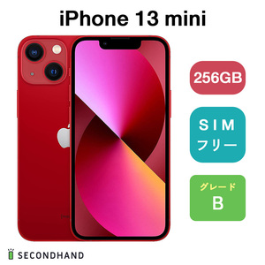 iPhone 13 mini 256GB - (PRODUCT)RED Bグレード SIMフリー アイフォン 本体 1年保証