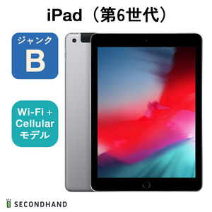 iPad（第6世代） Wi-Fi+Cellularモデル 32GB スペースグレイ ジャンクB 本体 交換・返品不可