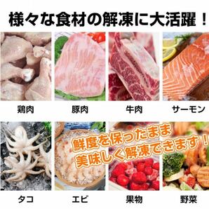 解凍マスターキッチンガジェット キャンプ用の早期解凍トレイ 冷凍食品および肉 果物の素早い解凍プレートボード Mサイズの画像9