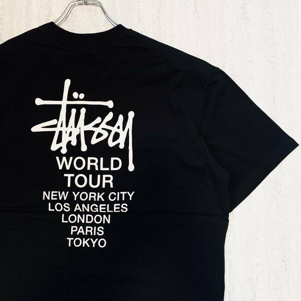 海外限定 Stussy ステューシー Tシャツ ブラック XL ワールドツアー