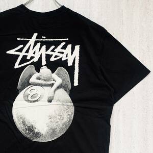 海外限定 Stussy ステューシー Tシャツ ブラック エンジェル XL