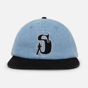 海外限定 STUSSY ステューシー スナップバック デニム キャップ