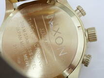 2931★ニクソン　THE51-30CHRONO　クロノグラフ　デイト　51㎜ビッグフェイス　300ｍ防水　ゴールド　腕時計　中古　不動_画像7