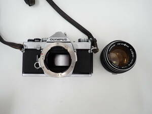 3316 ★ オリンパス OLYPUS OM-1 ボディ / O M-SYSTEM G.ZUIKO AUTO-S 1:1.4 f=50mm レンズ 中古 ジャンク 動作未確認 経年保管品