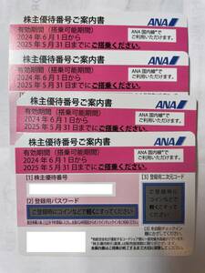ANA stockholder complimentary ticket 4 sheets 