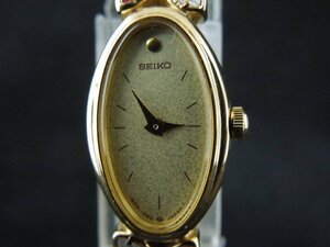 ★Ｗ―３４４★腕時計　SEIKO/セイコー 1E20-5760 動作不明 オーバル ブレスレットウォッチ 2針 QUARTZ/クォーツ アナログ レディース[60]