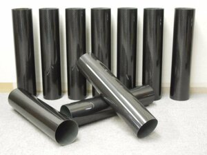 *@314* bike parts carbon shell silencer for tube outer diameter 100mm L450mm trader oriented large amount 10 pcs set [ unused goods ]