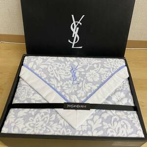 Yves Saint Laurent　イブサンローラン　イヴ・サンローラン　綿毛布　140×200　ライトブルー　no.27