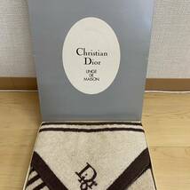 Christian Dior　クリスチャンディオール　 バスタオル ？　ブラウン　ベージュ　no.144_画像3