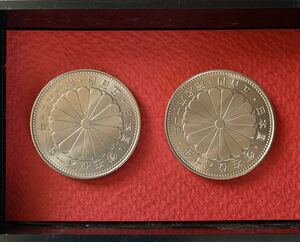 昭和61年 1986年 天皇陛下御在位六十年記念 500円白銅貨 昭和六十一年 五百円記念硬貨×2枚
