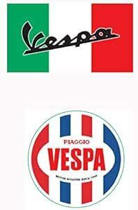 バイク 車 アウトドア用 防水加工ステッカー Ducati VESPAベスパ 2枚セット (Vespa