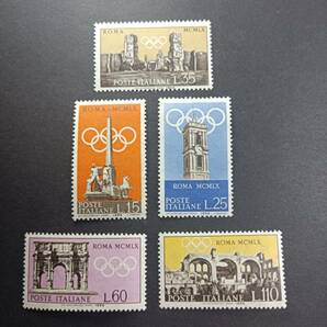 ★ イタリア 未使用 切手 1959年 5種完 ★並以上かと思います。の画像1