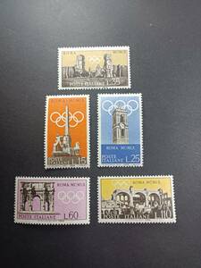 ★ イタリア　未使用 切手　1959年 5種完 ★並以上かと思います。