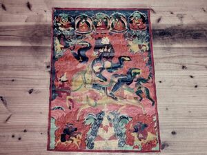 Art hand Auction [Mausoleum] h88ub7r Era Tibet Stretcher Thangka Painting Search) Buddhist art Buddhist painting Mandala Mandala Hanging scroll Chinese art Calligraphy and painting Tibet Esoteric Buddhism Cotton, Artwork, Painting, others