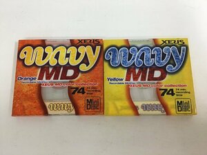 【未開封】まとめて2枚 MD Mini Disc ゼウス XEUS WAVY オレンジ / イエロー 74分 日本製 ○