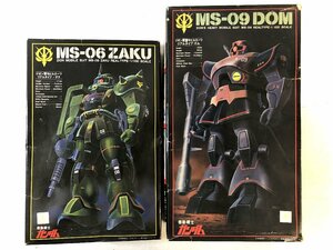 [ не собран пластиковая модель 2 шт ] Bandai Mobile Suit Gundam 1/100 MS-06 ZAKU, MS-09 DOM realtor ip* The k,domji on армия BANDAI сделано в Японии ^