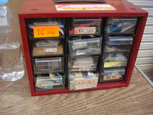 **A615[ clock shop main parts box ] pra windshield * belt * clock etc. large amount 12 step box **