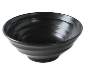 陶磁器　が映える　黒色【美濃焼き】黒陶 うず ラーメン 鉢 20.5ｃｍ 　ラーメンどんぶり　うどんにも