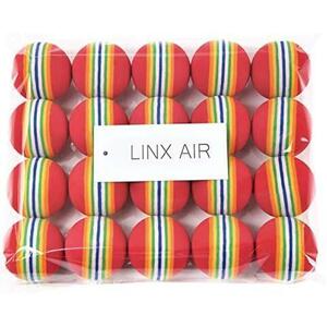 ★レッド★ LINX AIR ゴルフ練習ボール (20個入り) ウレタンボール 室内 練習 ゴルフ用品 自宅 屋内 ゴルフ 練習ボール スピナーボール