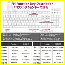 ★ホワイト&空色-茶軸★ Ajazz AK35i メカニカルキーボード 有線 ゲーミングキーボード 白いバックライト 2色PBTボタン_画像7