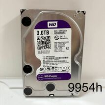 WD HDD 3.0TB WD30PURX-64P6ZY0 ハードディスク 正常 内蔵HDD purple Western Digital 9954h ⑮_画像1