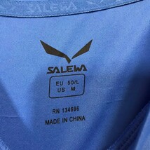 H8083dE SALEWA サレワ Tシャツ 半袖Tシャツ ブルー メンズ サイズM アウトドア DRYTON ドライトン ブランドプリント_画像5