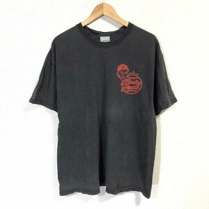 H8074dE HECTIC ヘクティク Tシャツ 半袖Tシャツ チャコールグレー メンズ サイズXL プリントTシャツ コットンTシャツ コットン100% 古着