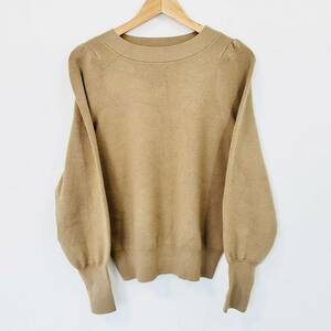 H8372ii UNITED ARROWS green label relaxing(ユナイテッドアローズグリーンレーベルリラクシング)サイズM位 ニット ベージュ系 レディース