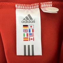 H8158FF adidas アディダス サイズL 半袖 半袖Tシャツ プラクティスシャツ ジャージ レッド メンズ ポリエステル100% スポーツ _画像10