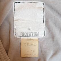 H8234gg FACTOTUM（ファクトタム）サイズ48（ L 位） 半袖Tシャツ グレー系 メンズ コットン100% 日本製 プリントTシャツ おしゃれ_画像7